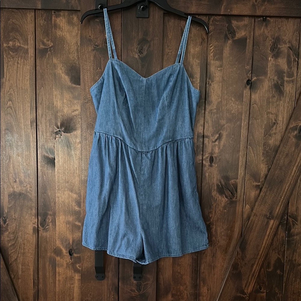 Old Navy Denim Blue Romper